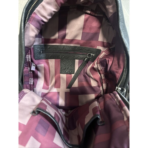 KOOBA Women’s Backpack Pebbled Leather Black Handcrafted - Picture 7 of 10